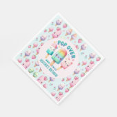 POP auf Over and Chill Pop Party Dekoration Geburt Serviette (Ecke)
