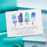 Pop auf Over & Chill | Popsiver Kindergeburtstag P Einladung<br><div class="desc">Adorable Party Einladungen für die sommerliche Geburtstagsparty deines Kleinen bieten vier Aquarellbilder in lebhaften Blau- und Grüntönen,  darunter "Pop auf und kalt" in klangvollen Schriftzeichen. Personalisieren Sie Ihre Geburtstagsfeierdetails unten. Die Karten werden in solides Rosa umgeschaltet.</div>