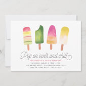 Pop auf Over & Chill | Popsiver Kindergeburtstag P Einladung (Vorderseite)