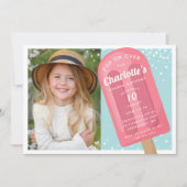 Pop auf | Popsimic Summer Kindergeburtstag Party Einladung (Vorderseite)