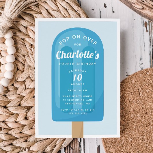 Pop auf | Popsimic Summer Kindergeburtstag Party Einladung