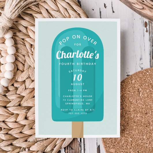 Pop auf | Popsimic Summer Kindergeburtstag Party Einladung