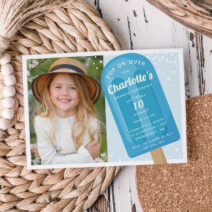 Pop auf Popsimic Summer Kindergeburtstag Party Einladung