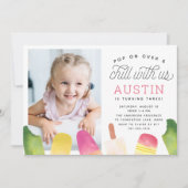 Pop auf | Popsiv Kindergeburtstag Party Foto Einladung (Vorderseite)