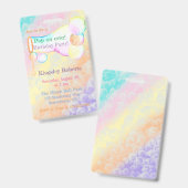 Pop auf über Blasen Kindergeburtstag Party laden Ausweis (Vorder- & Rückseite)