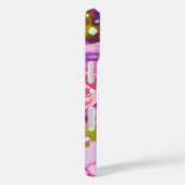 Pop aus rosa Lila Gold Moderne, trendige, florale  Case-Mate iPhone Hülle (Rückseite / Rechts)