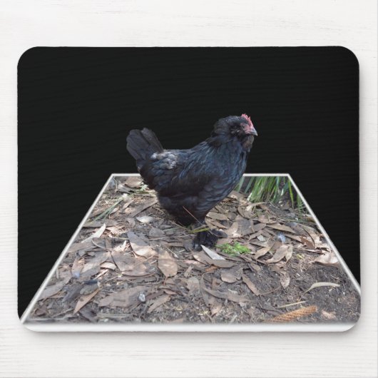 Pop aus schwarzem Hühnchen,_ Mousepad (Vorne)