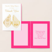 Pop Baby Girl Pink Pea Babydusche nach Maß Folienkarte (Anzeige)