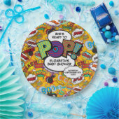 Pop Baby Shower Fun Comic Book Pappteller (Party)