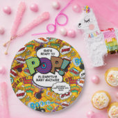 Pop Baby Shower Fun Comic Book Pappteller (Party)