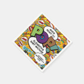 Pop Baby Shower Fun Comic Book Serviette (Ecke)