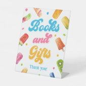 Pop Babydusche - Bücher und Geschenke Sockelschild (Vorderseite)