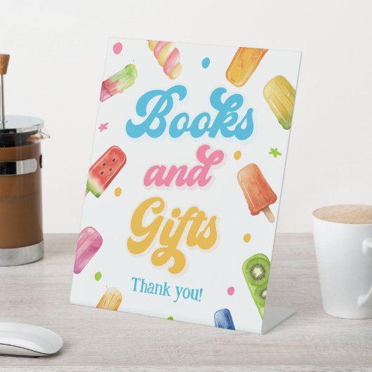 Pop Babydusche - Bücher und Geschenke Sockelschild (In SItu)