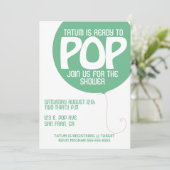 POP Babydusche Einladung (Stehend Vorderseite)