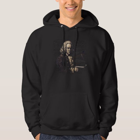 Pop Bach Music Composer Piano Hoodie (Vorderseite)