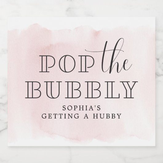 Pop Bachelorette Bachelorette Weinkeller Schaumweinetikett (Einzelnes Label)