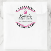 Pop backen Verpackungsaufkleber Runder Aufkleber (Tasche)