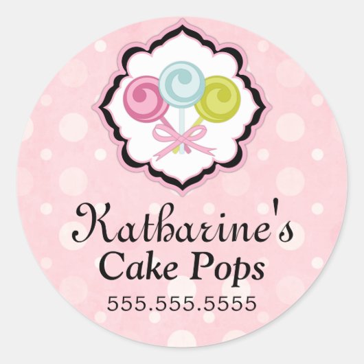 Pop Bäckerei Box Siegel Runder Aufkleber (Vorderseite)