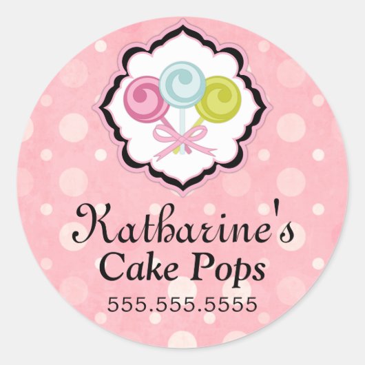 Pop Bäckerei Box Siegel Runder Aufkleber (Vorderseite)