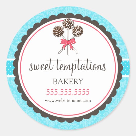 Pop Backwaren Verpackung Runder Aufkleber (Vorderseite)