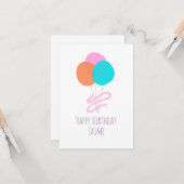 Pop Baker Birthday Karte (Vorderseite/Rückseite Beispiel)