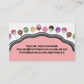 Pop Bakery Hochzeitsfest Visitenkarte (Rückseite)