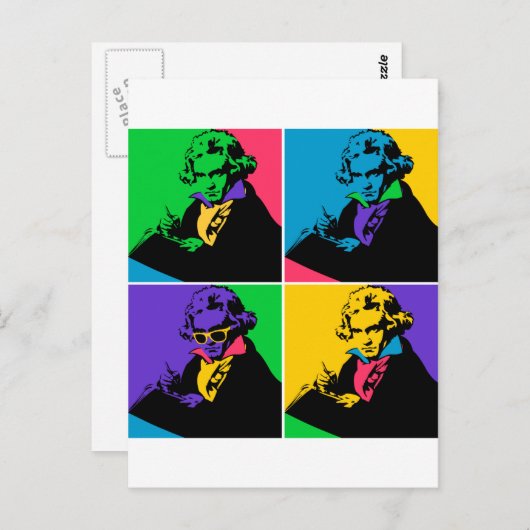Pop Beethoven Postkarte (Vorne/Hinten)