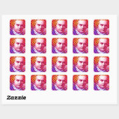 Pop Beethoven Quadratischer Aufkleber (Blatt)