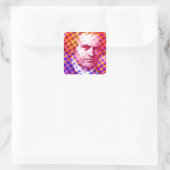 Pop Beethoven Quadratischer Aufkleber (Tasche)