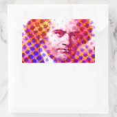 Pop Beethoven Rechteckiger Aufkleber (Tasche)