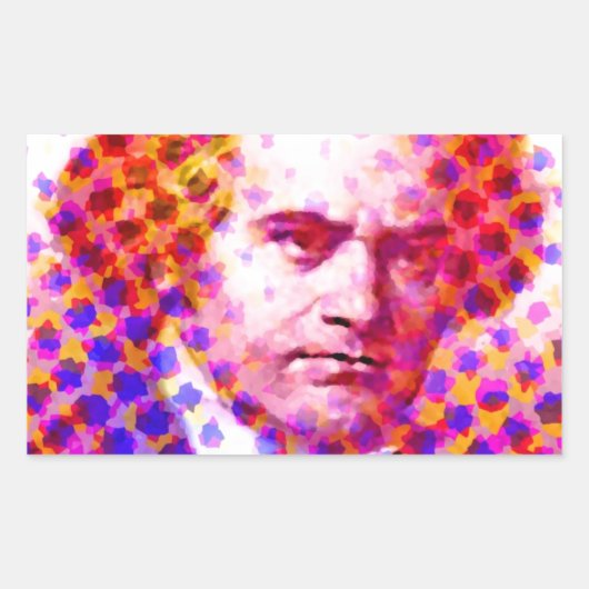 Pop Beethoven Rechteckiger Aufkleber (Vorderseite)