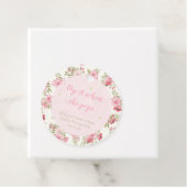 Pop bei Pop Baby Dusche Champagner Pink Blütenbrau Geschenkanhänger (Beispiel)