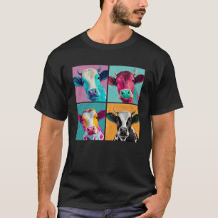 Pop bei Rindern Illustration Farbige Tierfrauen Mä T-Shirt