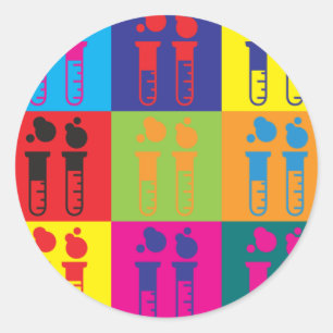 Pop Biochemie Kunst Runder Aufkleber