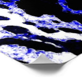 Pop Black & Blue Jaguar Poster (Ecke)