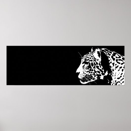 Pop Black & White Jaguar Poster (Vorne)