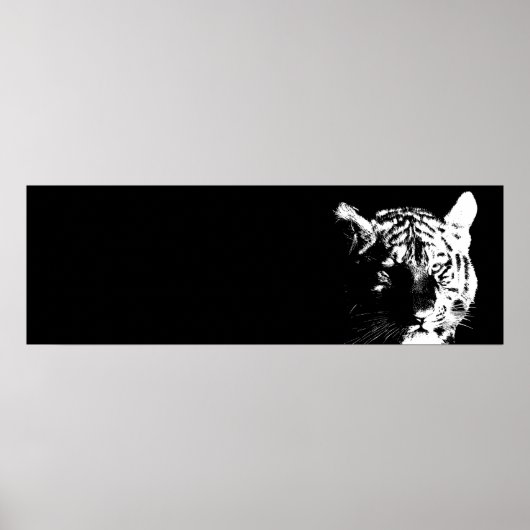 Pop Black & White Tiger Poster (Vorne)