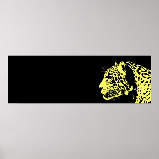 Pop Black & Yellow Jaguar Poster (Vorne)