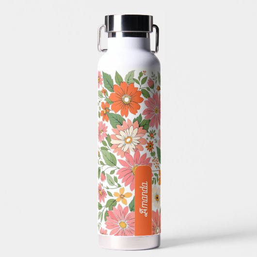 Pop Bloom Pattern Trinkflasche (Vorne)