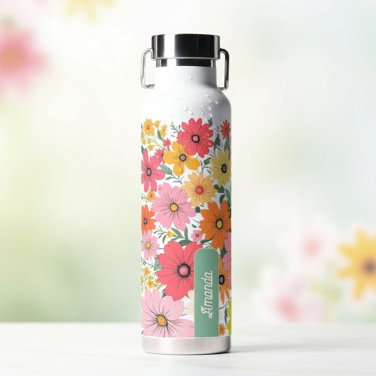 Pop Bloom Pattern Trinkflasche