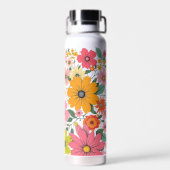 Pop Bloom Pattern Trinkflasche (Rückseite)