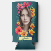 Pop Bloom Pattern two face Selters Dosenkühler (Vorderseite)