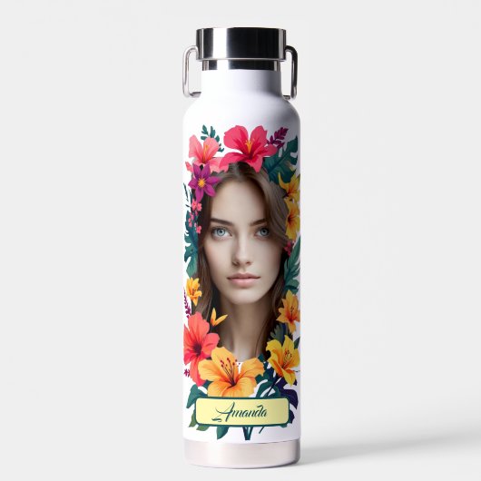 Pop Bloom Pattern two face Trinkflasche (Vorne)