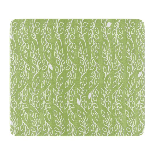 Pop Blume grüne Glasschneideplatine Kleine Schneidebrett (Vorderseite)