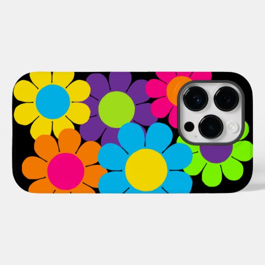 Pop Blume Power Case-Mate iPhone Hülle (Rückseite (Horizontal))
