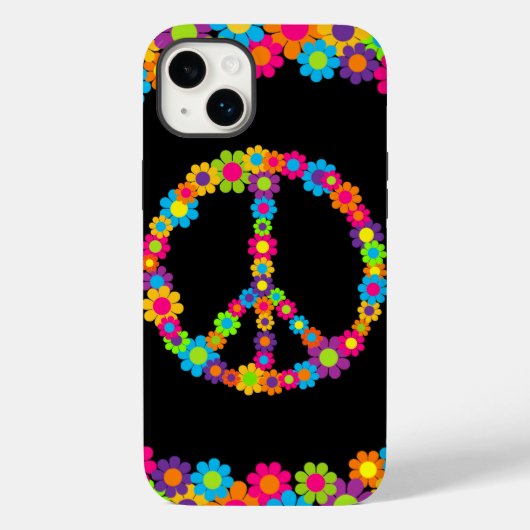 Pop Blume Power Frieden Case-Mate iPhone Hülle (Rückseite)