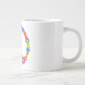 Pop Blume Power Frieden Jumbo-Tasse (Rechts)