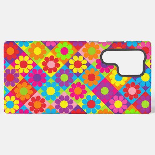 Pop Blume Power Quadrate Samsung Galaxy Hülle (Rückseite (Horizontal))