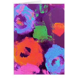 Pop-Blumen-Kartenlavendel