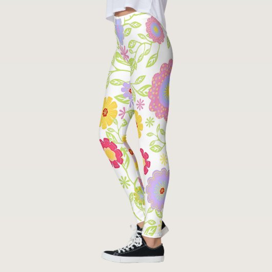 Pop Blumenmuster Leggings (Links)